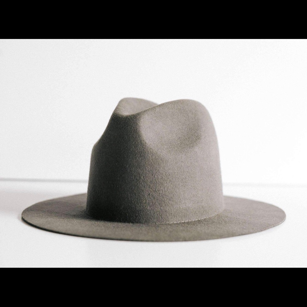Gigi Pip Billie Tall Fedora—Dark Grey